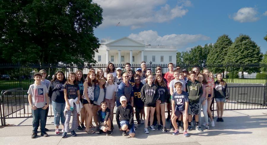 Class Photo White House Washington DC Educational Tours Florida