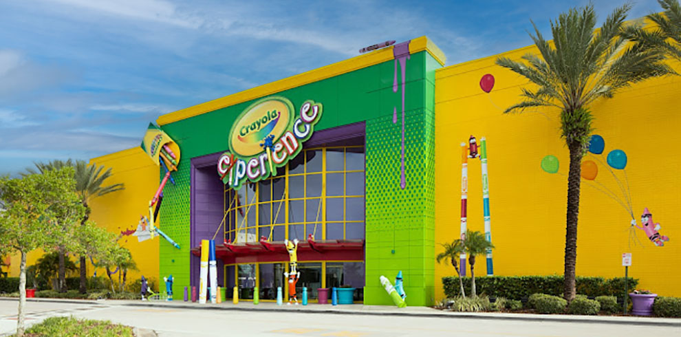 Crayola Experience main entrance on class trip with Educational Tours of Florida