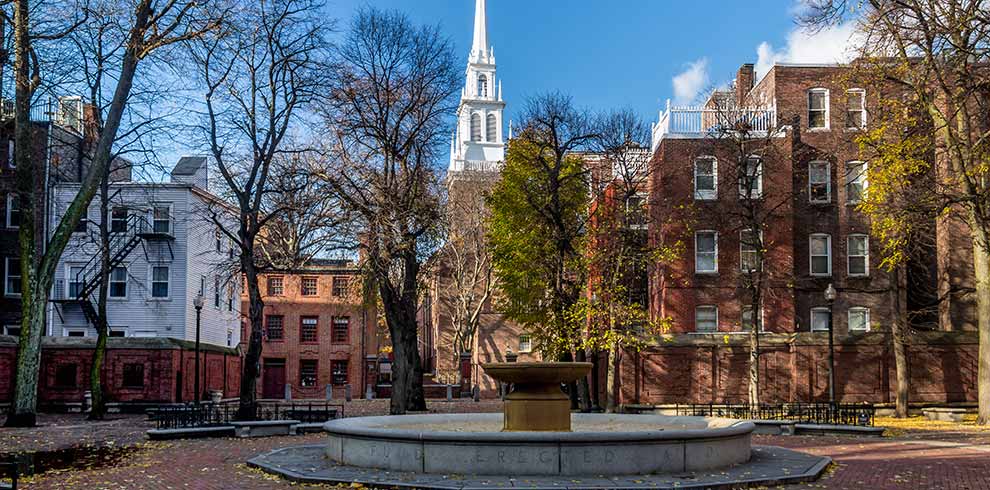 Paul Revere Mall and Church on Class Trip to Boston with Educational Tours of Floridat