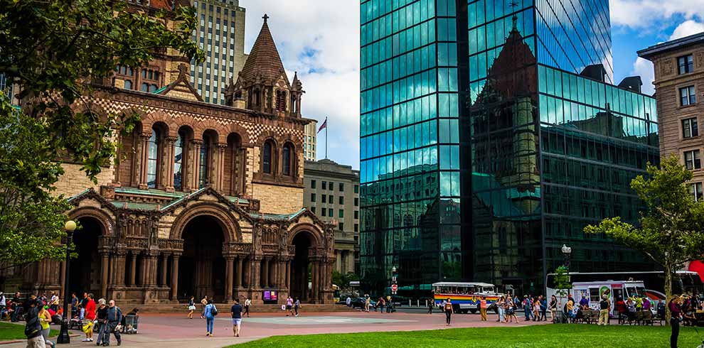 Trinity Church at Copley Square on Class Trip to Boston With Educational Tours of Florida